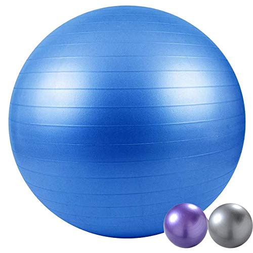 Natural Logistics Fitball.Pelota de Yoga, Pilates, Embarazadas, Fitness. 65-75 (Azul, 65)