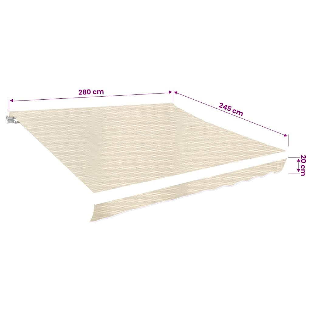 Leasha Toile de Rechange Store Banne avec Lambrequin, Toile Tissu de Remplacement pour Auvent 280x245 cm crème