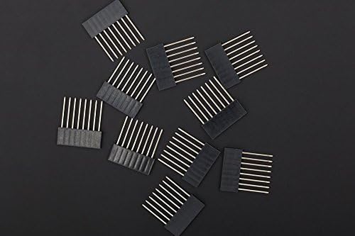 Angelelec DIY Open Source Stackable Header - 8 Pin (Extended),Female Header, With Extra Long Legs -- Great for Stacking Arduino Shields Pins are Spaced by 0.1".Size: 21 X 23 X 2.6 MM (Pins: 15MM)