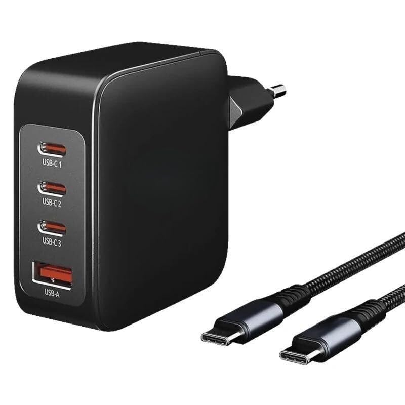 levitantes Kit caricabatterie GAN 140 W e cavo USB-C, ad alta velocità di ricarica, compatibile con dispositivi elettronici e portatili. Ideale per viaggi e uso quotidiano.