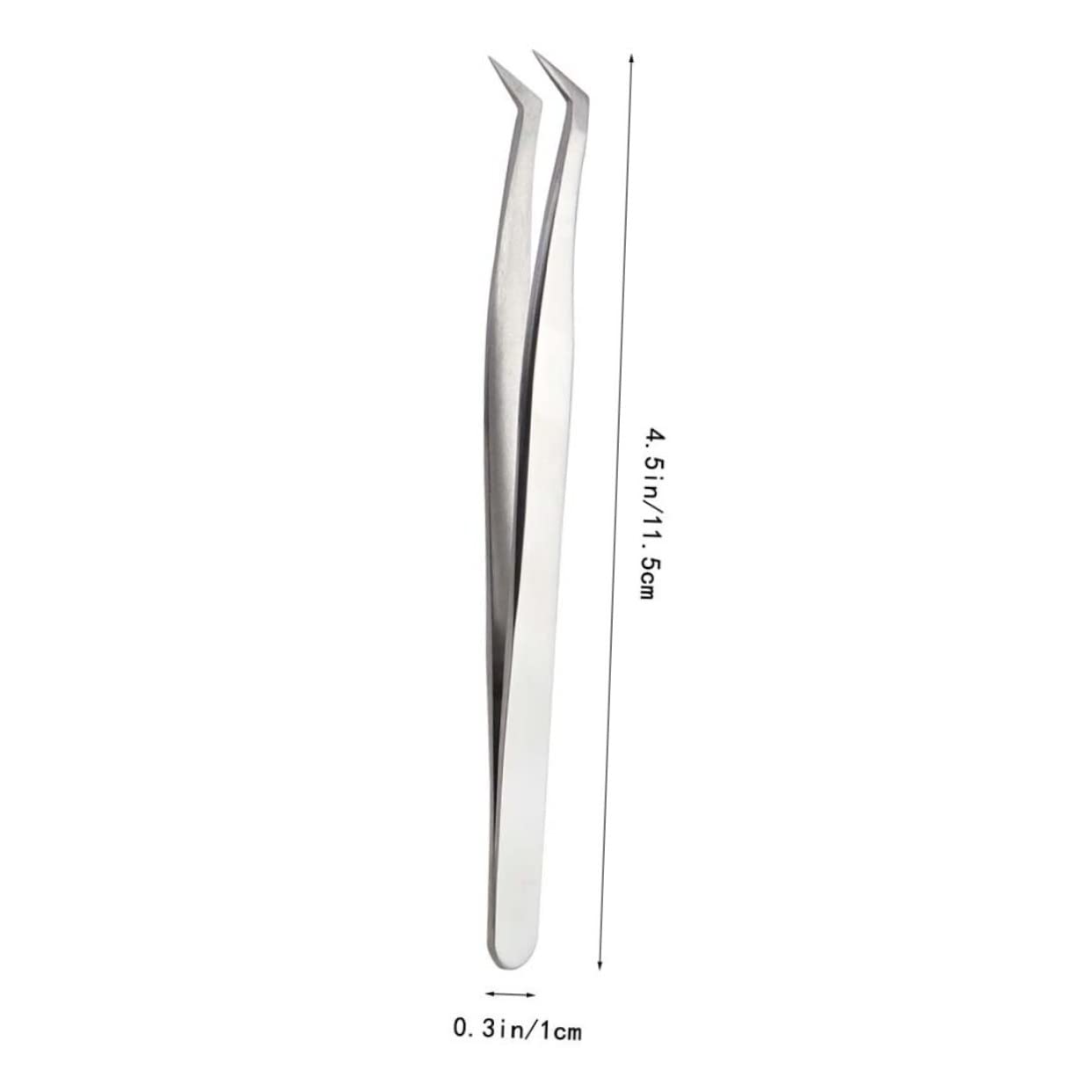 CALLARON 2Pcs Eyelash Extension Tweezers Silver Makeup Tools for Precise Grafting Professional Salon Accessories for Weddings Photoshoots Daily Wear