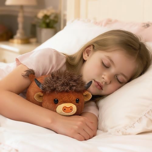 Image of Mewaii Highland Cow Plush Kawaii Plush, Ultra-Soft Feel, 8 in