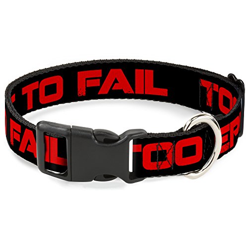 Collier clip en plastique Buckle Down Epic Fail pour chien de taille moyenne