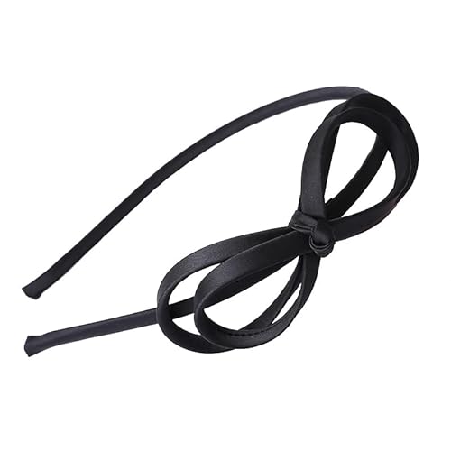 Generic Skinny Bow Headband, Black Lightweight Headband with Bow for Women, Hairband with Bowknot for Women and Girls, Hair Hoop, Wide Applicability, One Size, 1 Count