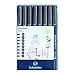 Schneider Pictus Fineliner, Wallet, x8, Assorted Sizes, Black Ink (197598)