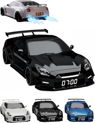 Sports Car Alarm Clock with LED Display (Black)
