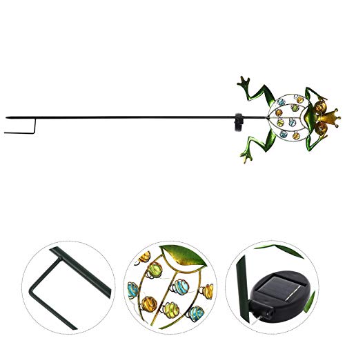 DOITOOL Jardim Jogo de Luz Solar Ao Ar Livre Brilhante Sinal de Sapos Sapos Estacas Do Jardim Paisag