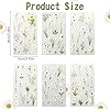 Daisy Stickers, 6 Pcs Transparent Floral Decals for Crafts Waterproof White Daisy Vinyl Flower Themed Stickers for Scrapbooking Supplies Card Making Journaling Water Bottles DIY Crafts Decoration #2