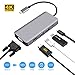 Produktbild USB C auf HDMI VGA Adapter, Synchroner Anzeigeadapter für USB-C-Hubs mit 4K HDMI, 1080P VGA, 2 * USB 3.0, Typ C PD Ladegerät, 5-in-1 USB C Hub aus Aluminium, kompatibel mit MacBook Pro, iPad Pro 2018