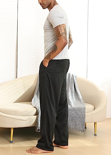 Halfword Pantalones Deporte Hombre Chándal Jogger Secado Rápido Gimnasio Correr Negro XXXL - imagen 3