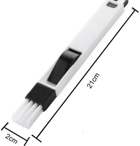 Fensterschlitze Bürste,Reinigungsbürste für Fensterschlitze,4 Pack 2-in-1Rillenreinigungsbürste Lücke Entlüftungsreinigungsbürste Reinigung Mini Dustpan und Brushe(Farbe zufällig)