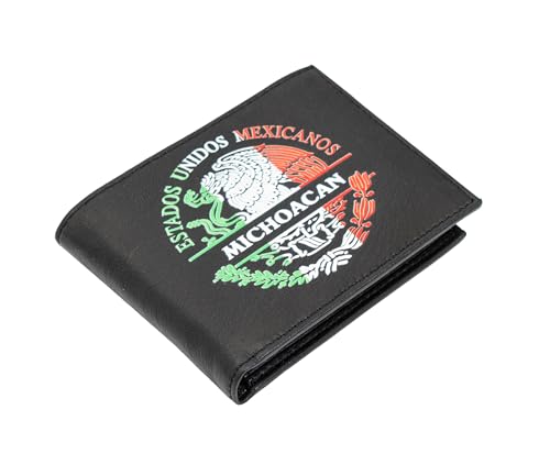 Michoacan Men printed Mexico States real Leather Wallet Cartera Estados Billetera4
