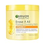 Garnier Erase It All Makeup Cleansing Balm with Vitamin C, Brightening Facial Cleanser and Makeup Remover, 4.2 Oz