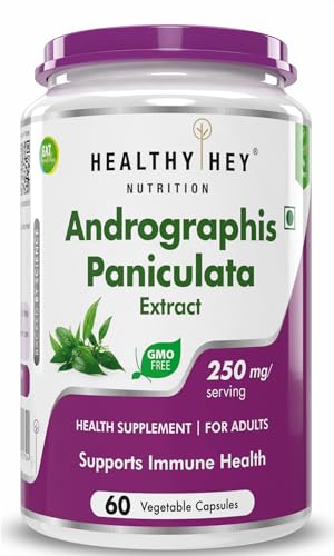 Image of HealthyHey Nutrition Andrographis Paniculata extract - 250 mg per serving - 60 Vegetable Capsules