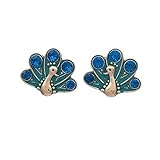 Größe: als Show ESCYQ Damen Ohrringe Ohrstecker Ohrhänger Tropfen Ohrlinie Modeschmuck Pfau Grün Ohrstecker Schöne Tier Farbe Ohrringe Mädchen Verdient Die Rolle Der Ohrringe Zu Handeln
