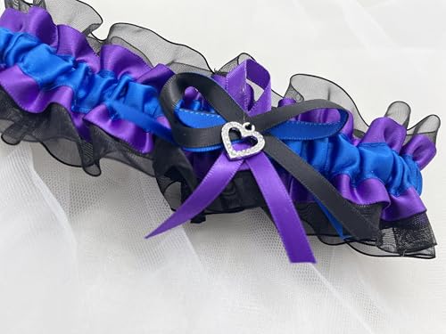 Image of Ting&Cecilly Lace Wedding Garters for Bride Pearl Stretch Prom Garter, Women Wedding Bridal Legs Garter Set