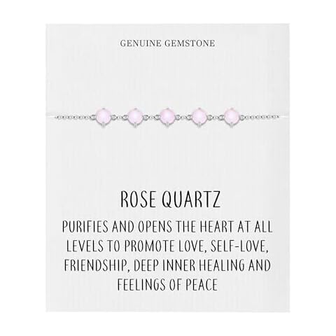 Philip Jones Rose Quartz Bracelet with Quote Cover
