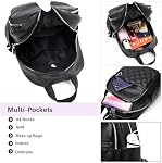 Sac à dos en cuir Purse pour femmes - MYHOZEE Petits sacs à dos noirs Causal School Bookage for Travel Work