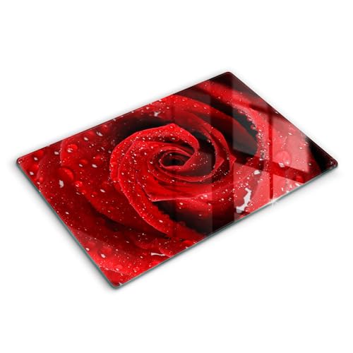 Planche à découper induction 80x52cm protection plaque cuisson grand format rose