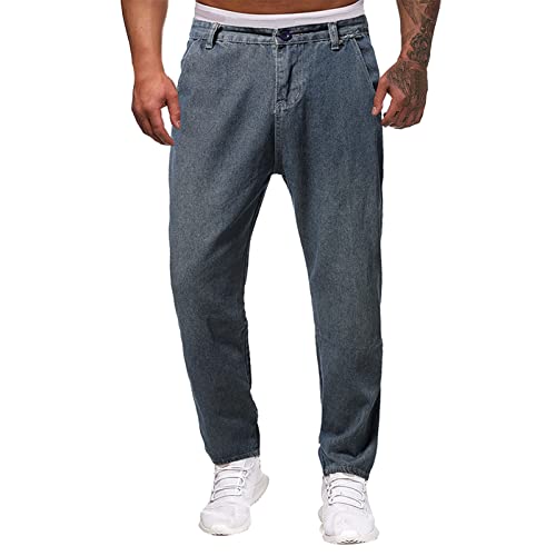 Pantalon slim fit bleu mode homme coupe droite casual taille 41 42 43 44.5