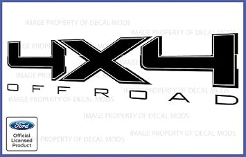 4x4 Off Road Decals Stickers for Ford F150 2009-2014 Black Gloss - CB [Set of 2]