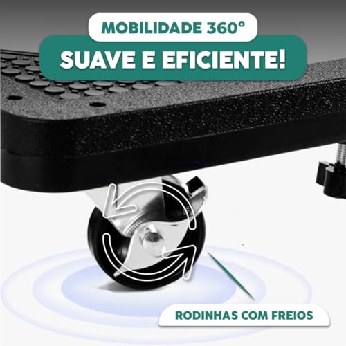 Suporte Carrinho Fogão Geladeira Maquina de Lavar Eletrodomésticos Domésticos Multifuncional Inox Mó
