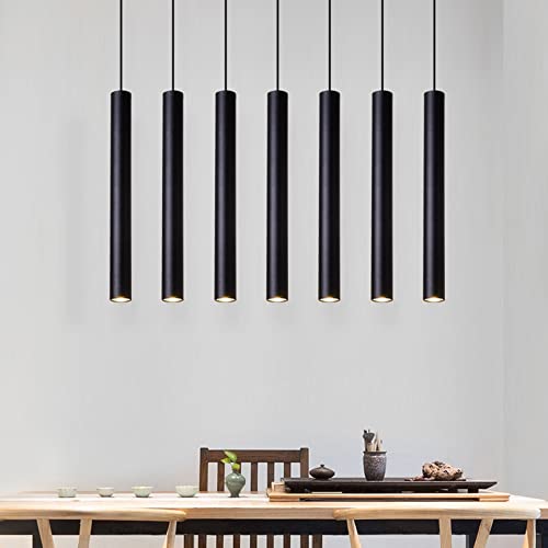 Lámpara de tubo largo LED minimalista con iluminación descendente puntual 5