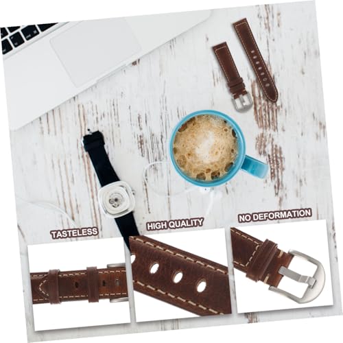 Bracelet de montre cuir lisse facile à installer et ajustable Mipcase