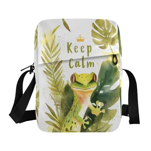 animal Green Keep Calm cute messenger bag Crossbody Bags For Women Casual Womens Purse Adjustable Strap for School Shopping