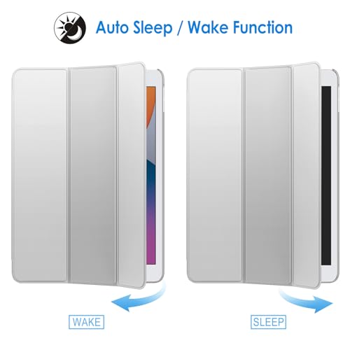 Image of JETech Case for iPad 10.2-Inch (2021 /2020 /2019 Model, 9 /8 /7 Generation), Auto Wake /Sleep Cover (Silver)
