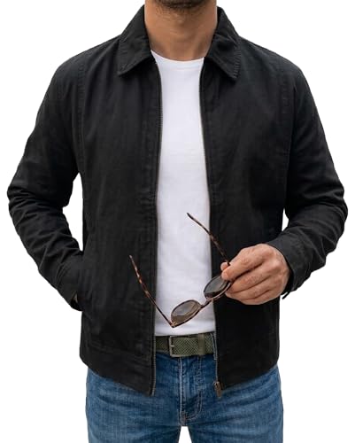 Image of Summer Lightweight Canvas Breathable Cotton Jacket For Men | Punk Gothic Brando Biker Coat Classic Rock Streetwear Belted Jacket