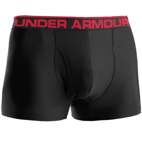 Under Armour Men's Original Series 3” Boxerjock, Black (001)/Red, Medium