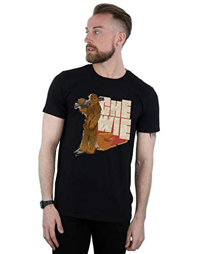 Star Wars Men's Solo Chewie Falcon T-Shirt Black Medium