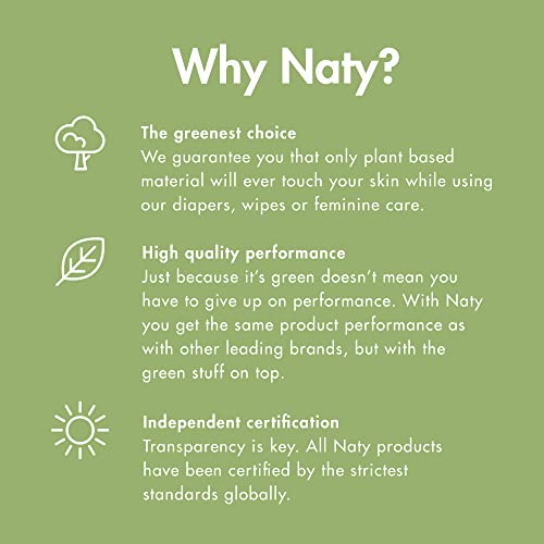 Image of Eco by Naty Sanitary Pads - Plantbased and Absorbent Sanitary Pads for Women, Organic Cotton Menstrual Product, Better for Feminine Health (Super, 12 Count) (Pack of 2)