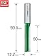 Trend CraftPro Zweischneidiger Spiralnutfräser, 1/2 Zoll Schaft, 12,7 mm Schnittdurchmesser, 50 mm Schnittlänge, Hartmetallbestückt, C153X1/2TC