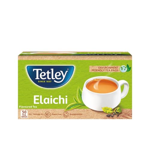 Tetley | Elaichi Flavoured Chai | Black Tea | 50 Tea Bags