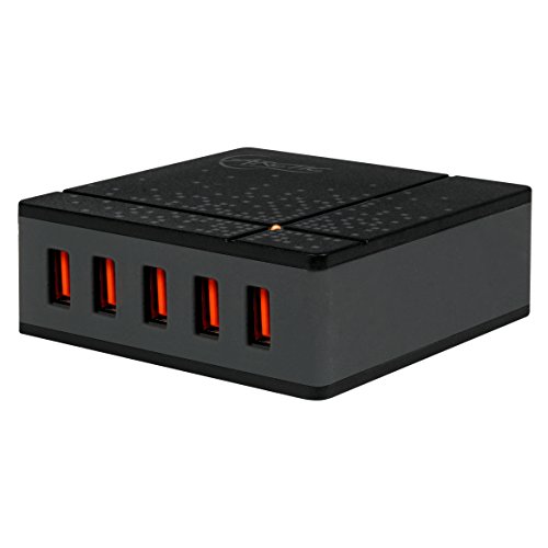 ARCTIC Smart Charger 8000 - Multiple USB Desktop Charger - 5-Port USB Fast Charger with Smart Charging Technology for Smartphones, Tablets and USB Devices - Black