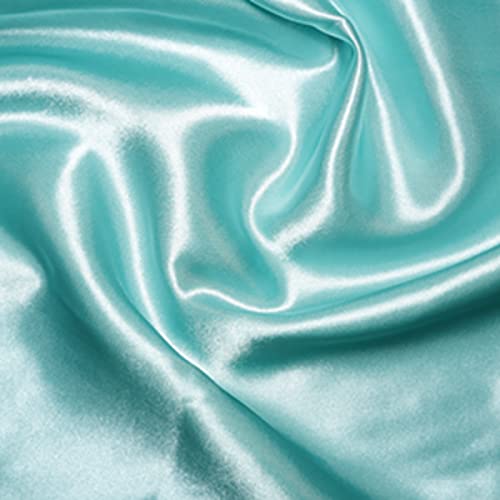 Tissu satiné soyeux de mariée couleur menthe, coupon de 500cm de qualité premium