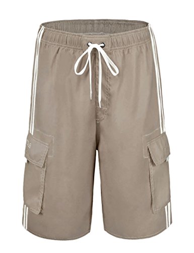 Image of Nonwe Men's Beachwear Board Shorts Quick Dry with Mesh Lining Swim Trunks