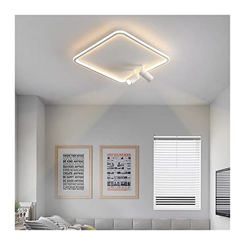 Plafonnier LED moderne 40cm blanc cool avec structure géométrique noire