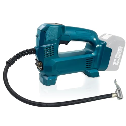Tire Inflator for Makita 18V Battery Portable Air Compressor for Car, Bicycle, Ball, 18V Auto Tire Pump with Digital Pressure Gauge (Tool Only, NO Battery) Blue