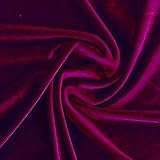 Micro Velvet Soft Fabric 45' inches by The Yard for Sewing Apparel Crafts (Magenta)