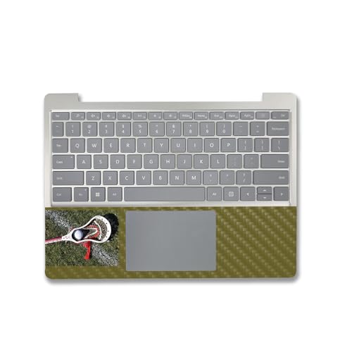 Image of MightySkins Carbon Fiber Skin Compatible with Microsoft Surface Laptop Go 3 (2023) Full Wrap Kit - Lacrosse Ball | Protective, Durable Textured Carbon Fiber Finish | Made in The USA