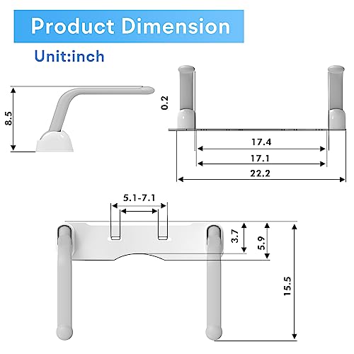 HEINSY Toilet Safety Rail, Heavy Duty Foldable Toilet Handrail, Aluminum Alloy Support Up to 480LBS Perfect for Elderly Senior Handicap Pregnant