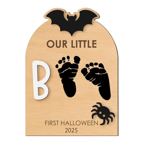 Jiimhte Baby-Handabdruck-Set, Holz-Fußabdruck-Kunst, Bastelblock,...