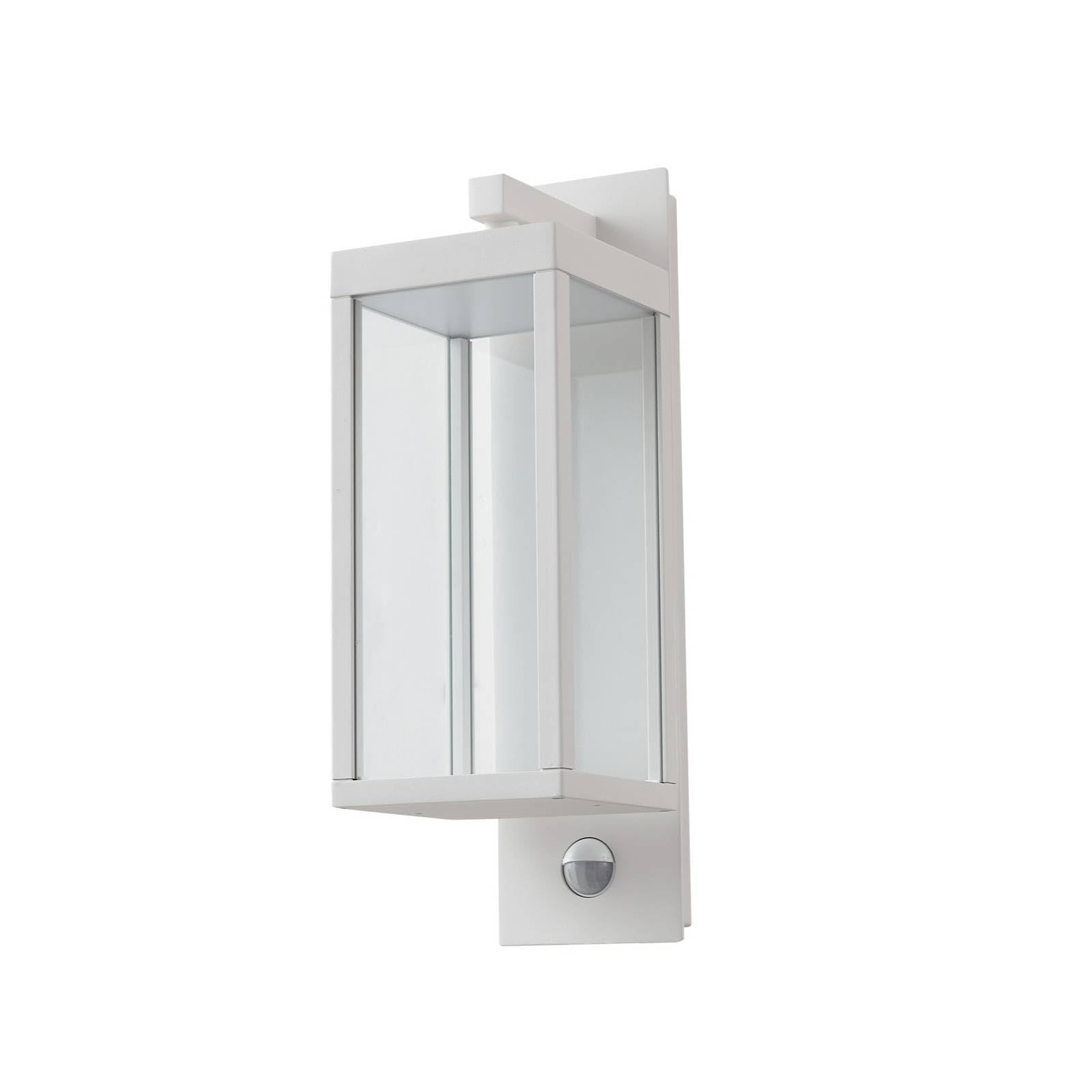 Lucande White, Transparent Outdoor Wall Light Ferdinand With Motion Detector (Modern) In White Made Of Aluminium (1 Light Source,) From Wall Lamp For Exterior/Interior Walls, House Terrace Und Balcony