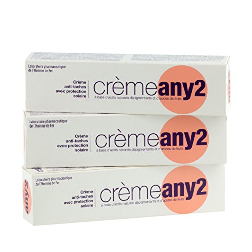 Lot de 3 Crèmes ANY 2 - Crème anti-tache avec protection solaire - Tube de 25 gr Cover