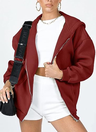 Image of PRETTYGARDEN Women's Fall Zip Up Hoodies Sweatshirts