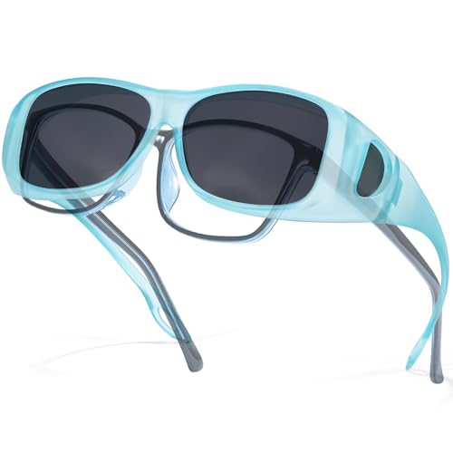 TJUTR Polarized Fit Over Glasses Sunglasses for Women Men Trendy Wrap-around Driving Sun Glasses UV Protection for Outdoors