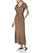 Goodthreads Georgette Vestido Maxi de Manga Volantes, Estampado Animal, XL
